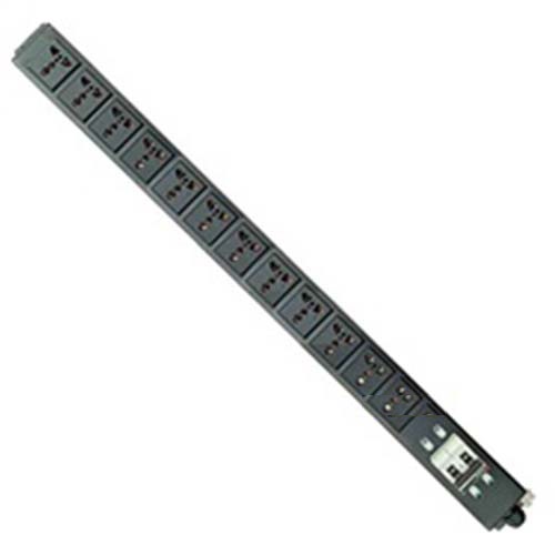 Ổ điện 12 cổng có cầu giao dọc 1U cho tủ mạng AMPC-PS12-B