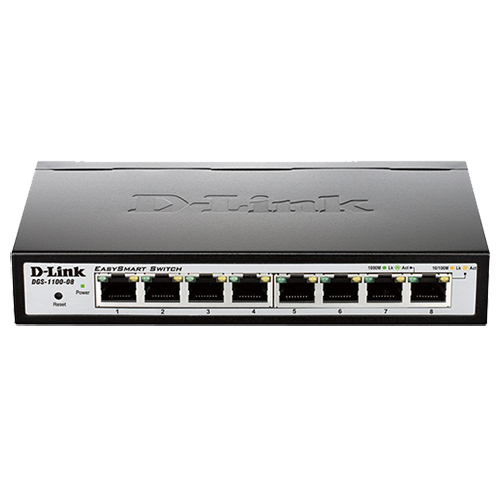 8-Port Layer 2 Lite Smart Managed Gigabit Switch D-Link DGS-1100-08
