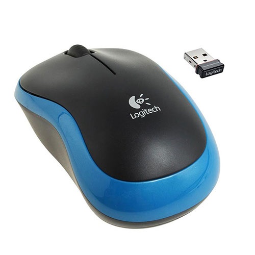Chuột quang không dây Logitech Mouse Logitech Optical Wireless M185 màu Xanh