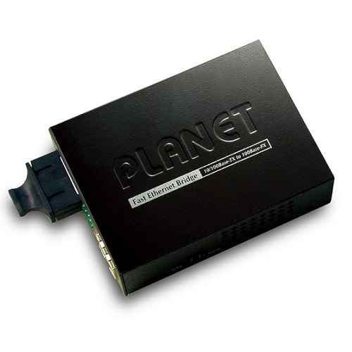 MEDIA CONVERTER PoE 10/100TX-100Base-FX (SC) Single Mode Media Converter-15KM PLANET FTP-802S15