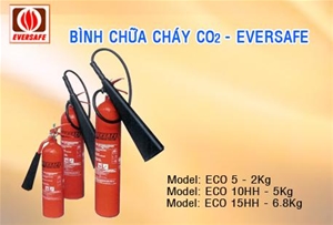 Bình chữa cháy Khí CO2 EEC 5e1 5kg Eversafe